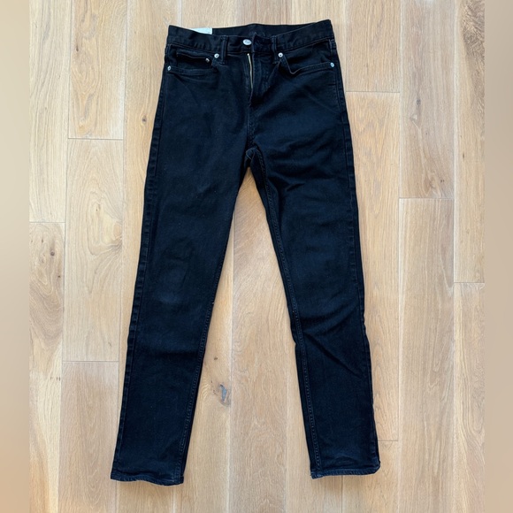 H&M Slim Fit Coupe Etroite Mens Black Denim Jeans Size 28x32 - Picture 1 of 7